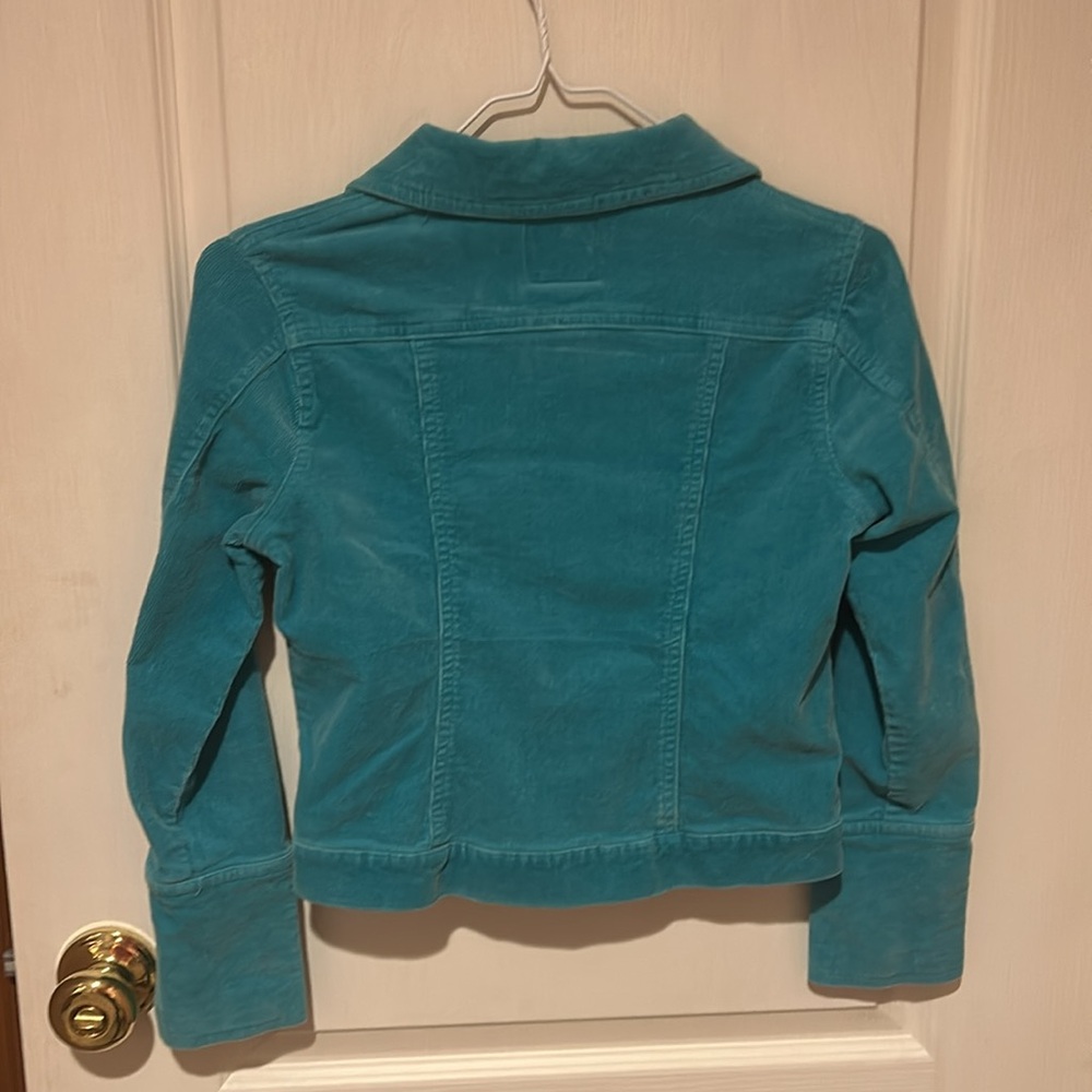 Candies Girls, Size L, Teal Blue Corduroy Jeans Jacket - Picture 2 of 11